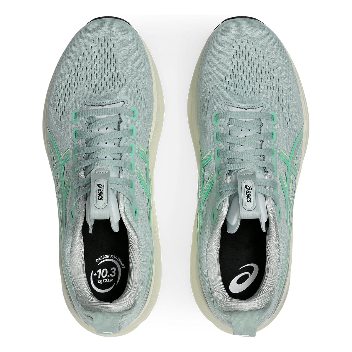 Asics Gel Kayano 32 — Cold Moss - Vital Green — Size D — Width 6 — Back View