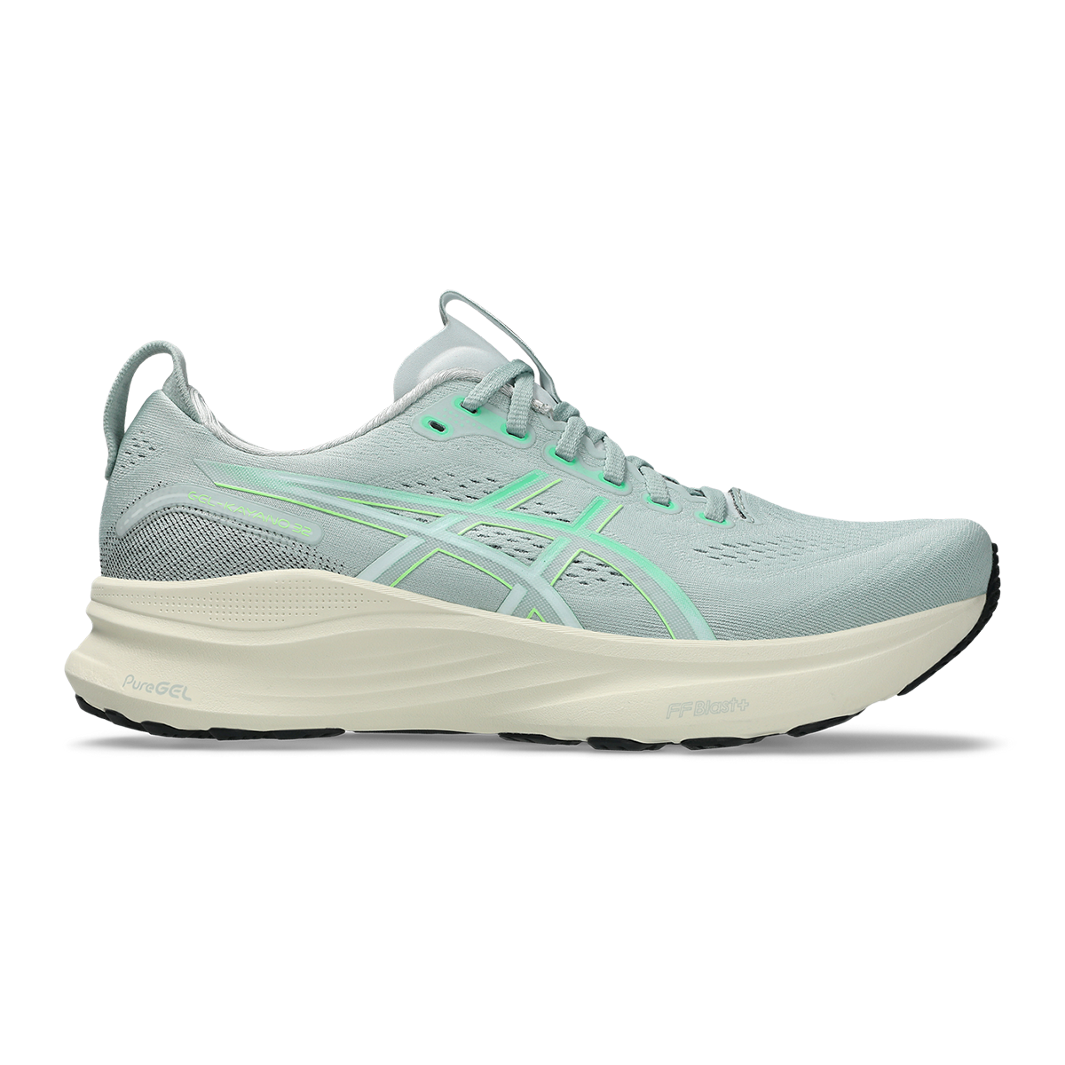 Asics Gel Kayano 32 — Cold Moss - Vital Green — Size D — Width 6 — Front View