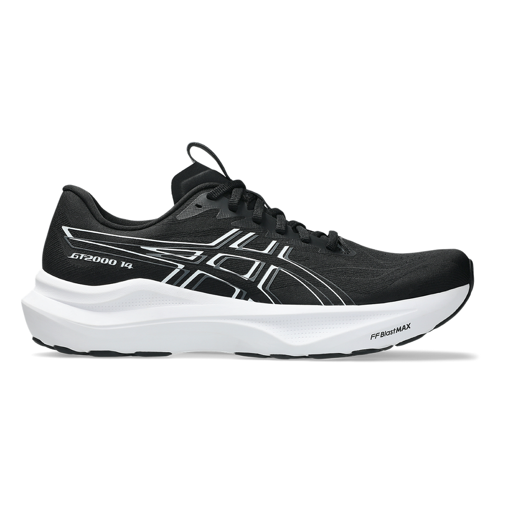 Asics GT 2000 14 — Black - White — Size 2E — Width 10 — Detail View