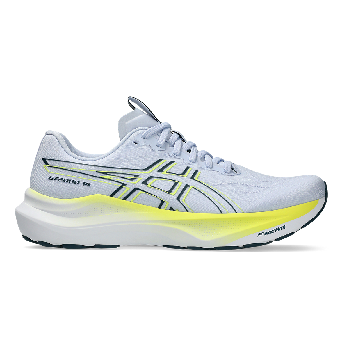Asics GT 2000 14 — Black - White — Size 2E — Width 10 — Front View