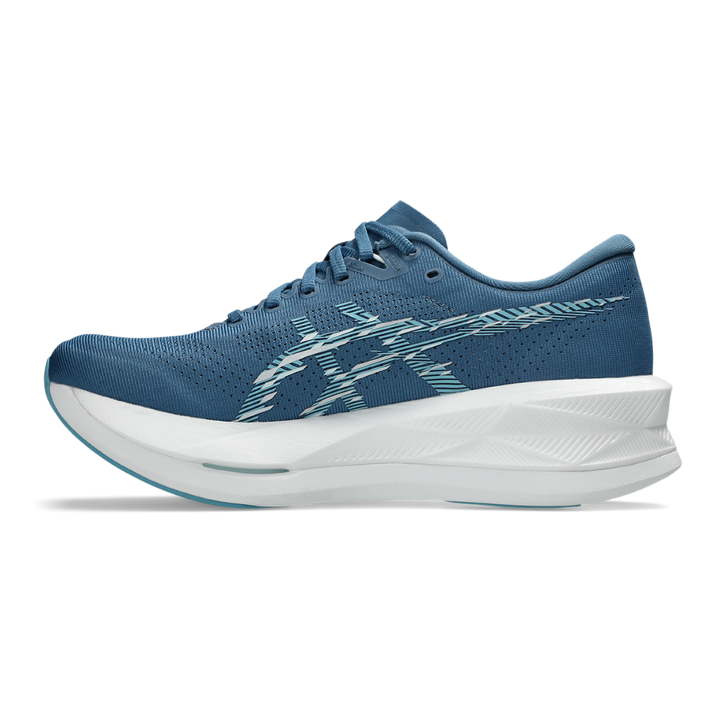 Asics Sonicblast — Cream - Blue Fade — Size D — Width 10 — Lifestyle View