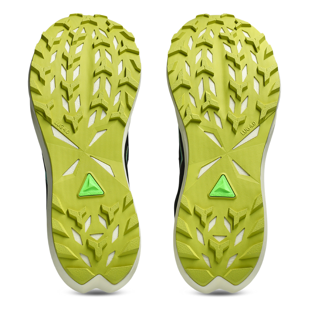 Asics Fuji Lite 6 — Black - Aurora Green — Size D — Width 10 — Top View