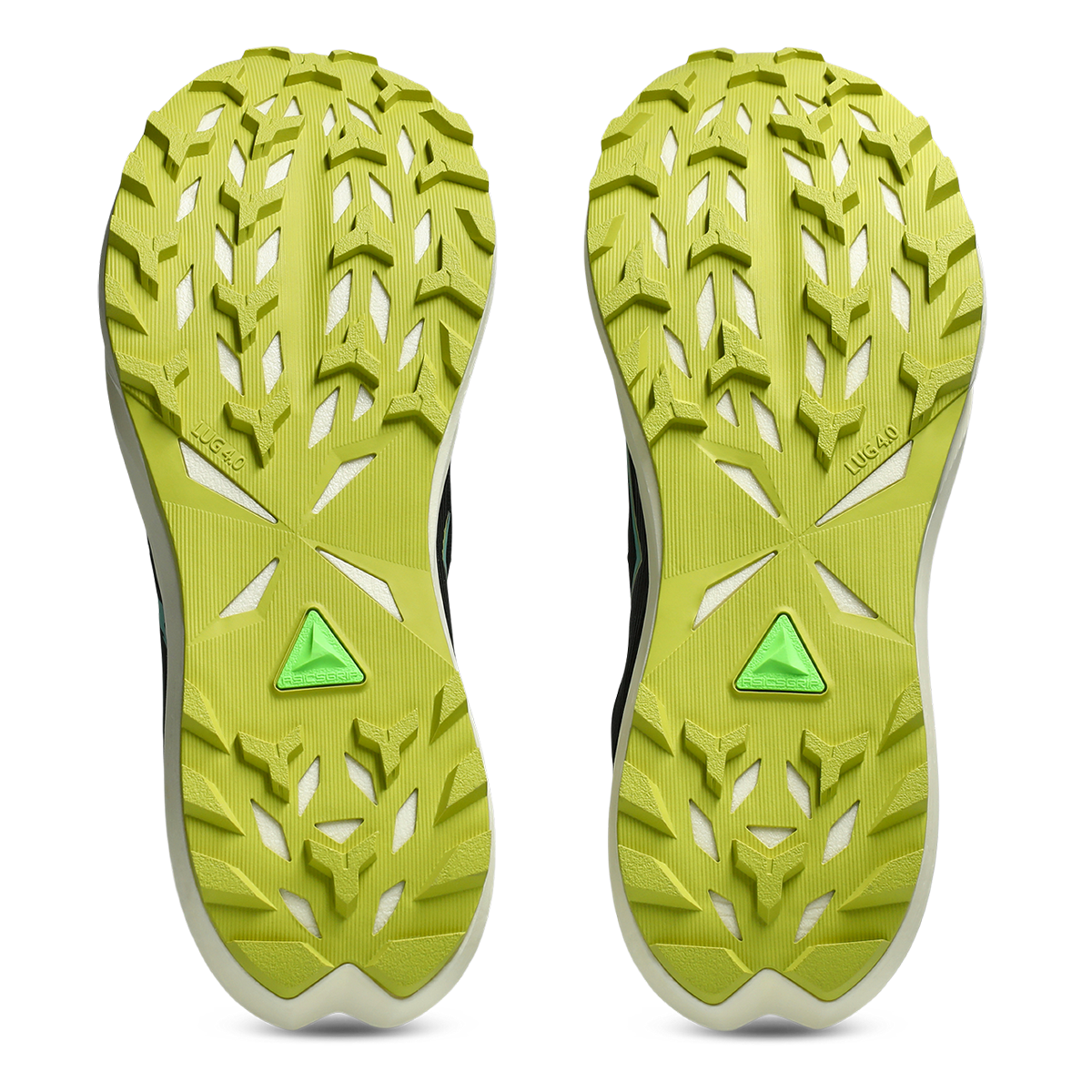 Asics Fuji Lite 6 — Black - Aurora Green — Size D — Width 10 — Top View