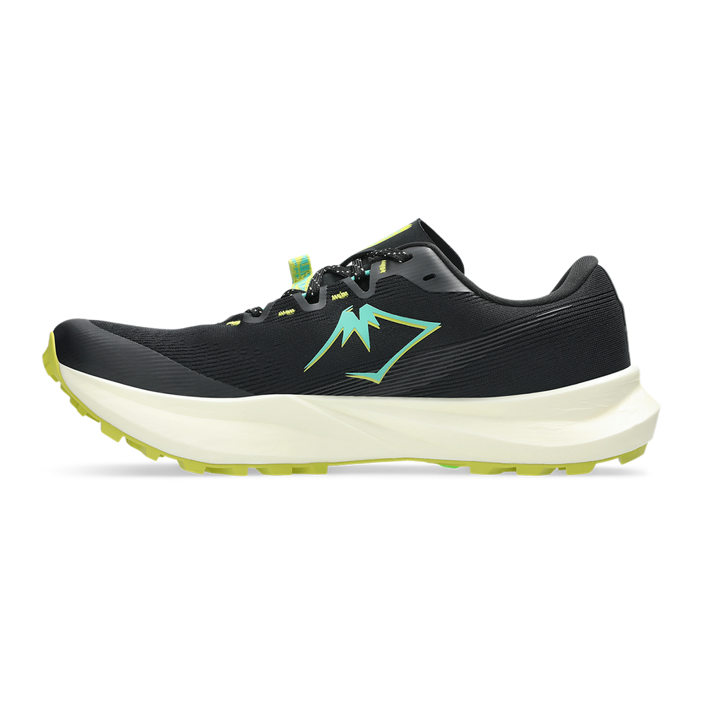 Asics Fuji Lite 6 — Black - Aurora Green — Size D — Width 10 — Side View