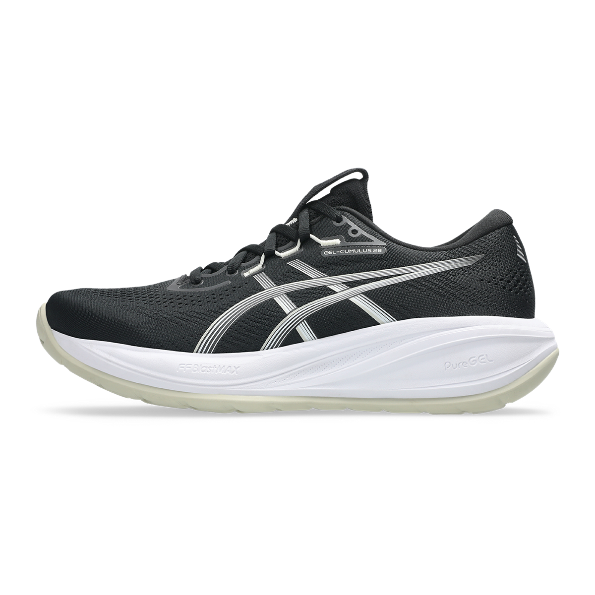 Asics Gel Cumulus 28 — Black - Illuminate Green — Size D — Width 6 — Lifestyle View