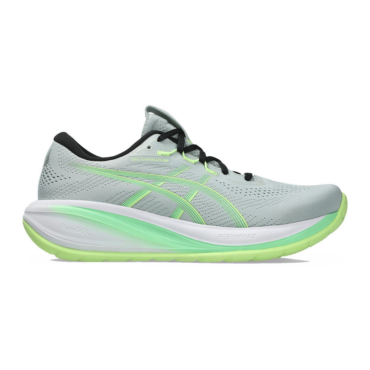 Asics Gel Cumulus 28 — Black - Illuminate Green — Size D — Width 6 — Alternate View 29