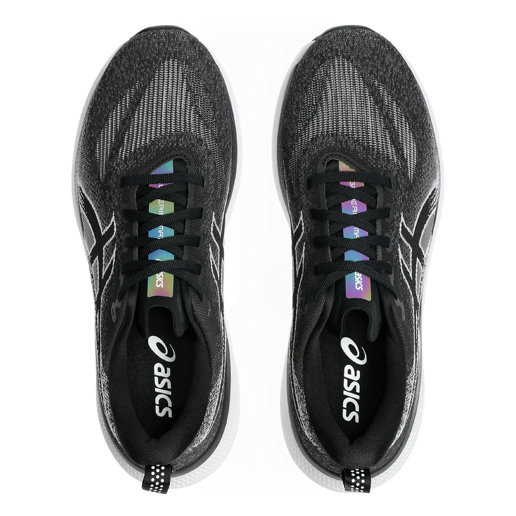 Asics Glideride Max 2 — Black - White — Size 2E — Width 10 — Back View
