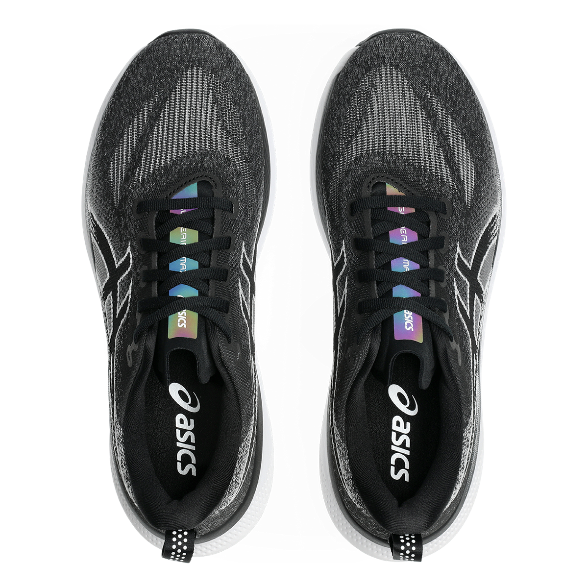 Asics Glideride Max 2 — Black - White — Size 2E — Width 10 — Back View