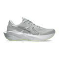 Asics Novablast 6 Platinum — Platinum - Glow Green — Size B — Width 5.5 — Front View