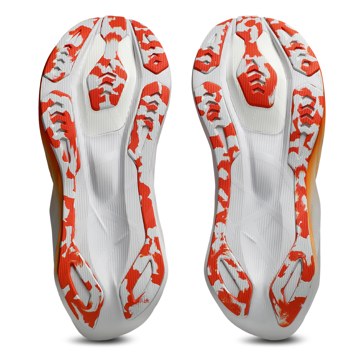 Asics Novablast 6 Tenka — Energy Orange - White — Size D — Width 10 — Top View