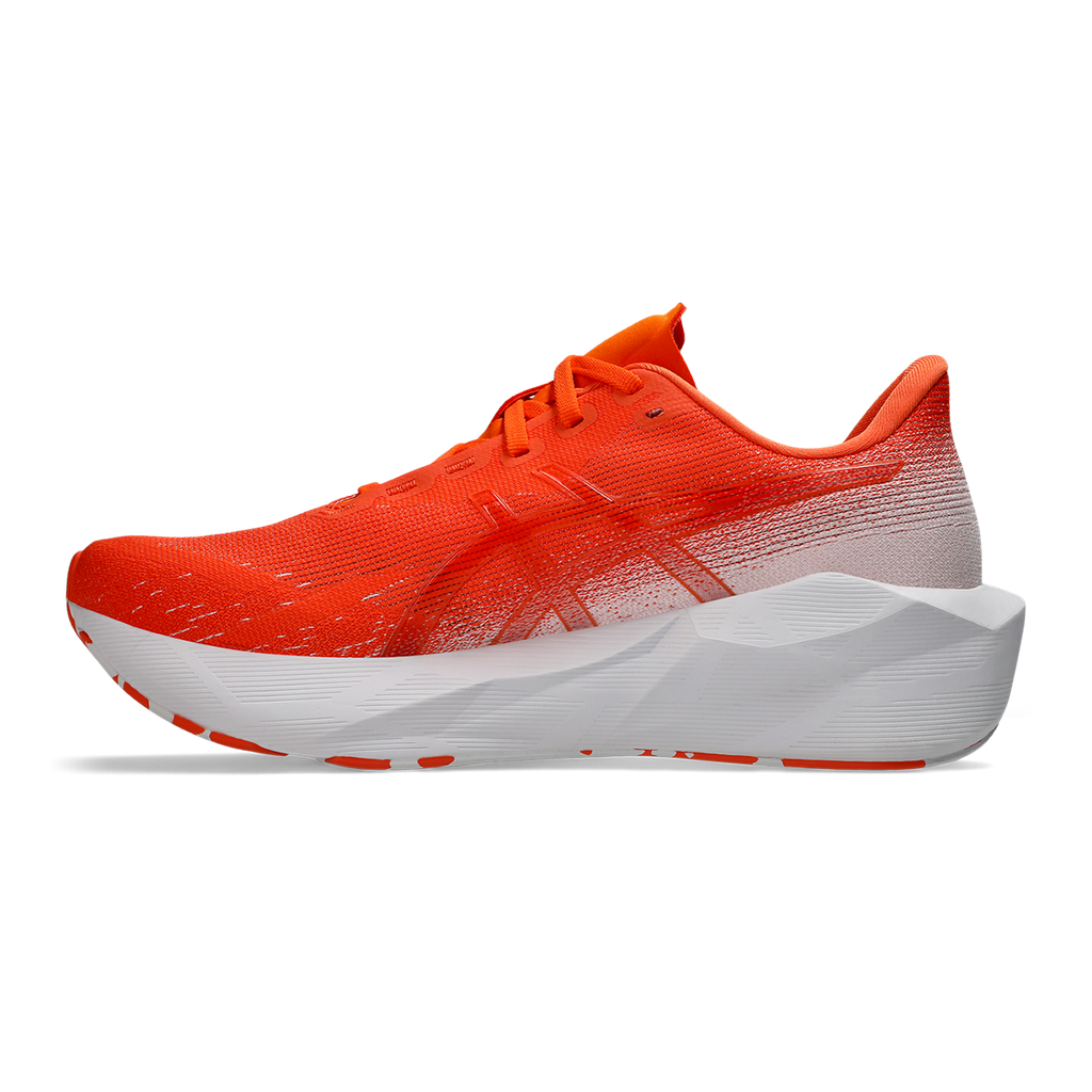 Asics Novablast 6 Tenka — Energy Orange - White — Size D — Width 10 — Side View