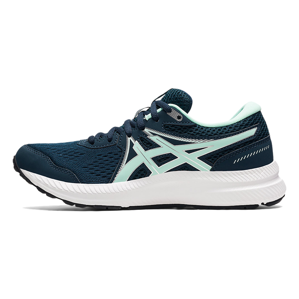 Asics Contend 7 — French Blue - Fresh Ice — Size B — Width 8 — Side View
