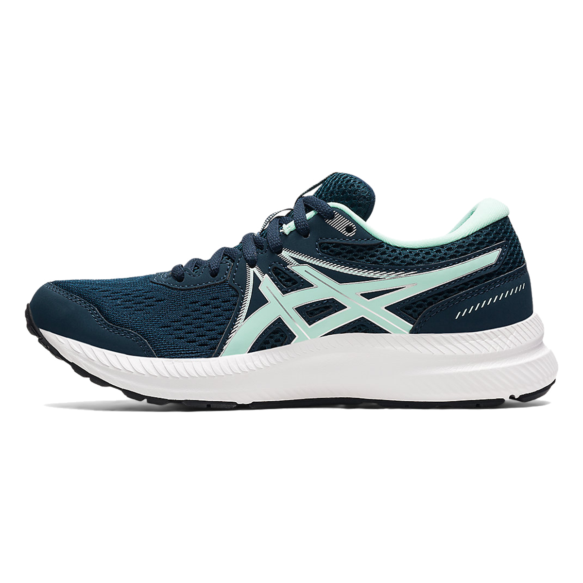 Asics Contend 7 — French Blue - Fresh Ice — Size B — Width 8 — Side View