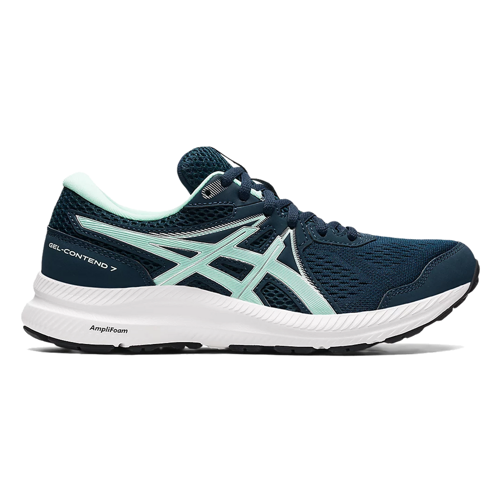 Asics Contend 7 — French Blue - Fresh Ice — Size B — Width 8 — Front View