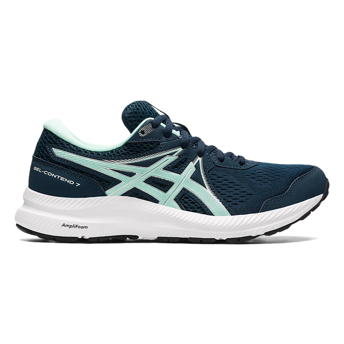 Asics Contend 7 — French Blue - Fresh Ice — Size B — Width 8 — Front View