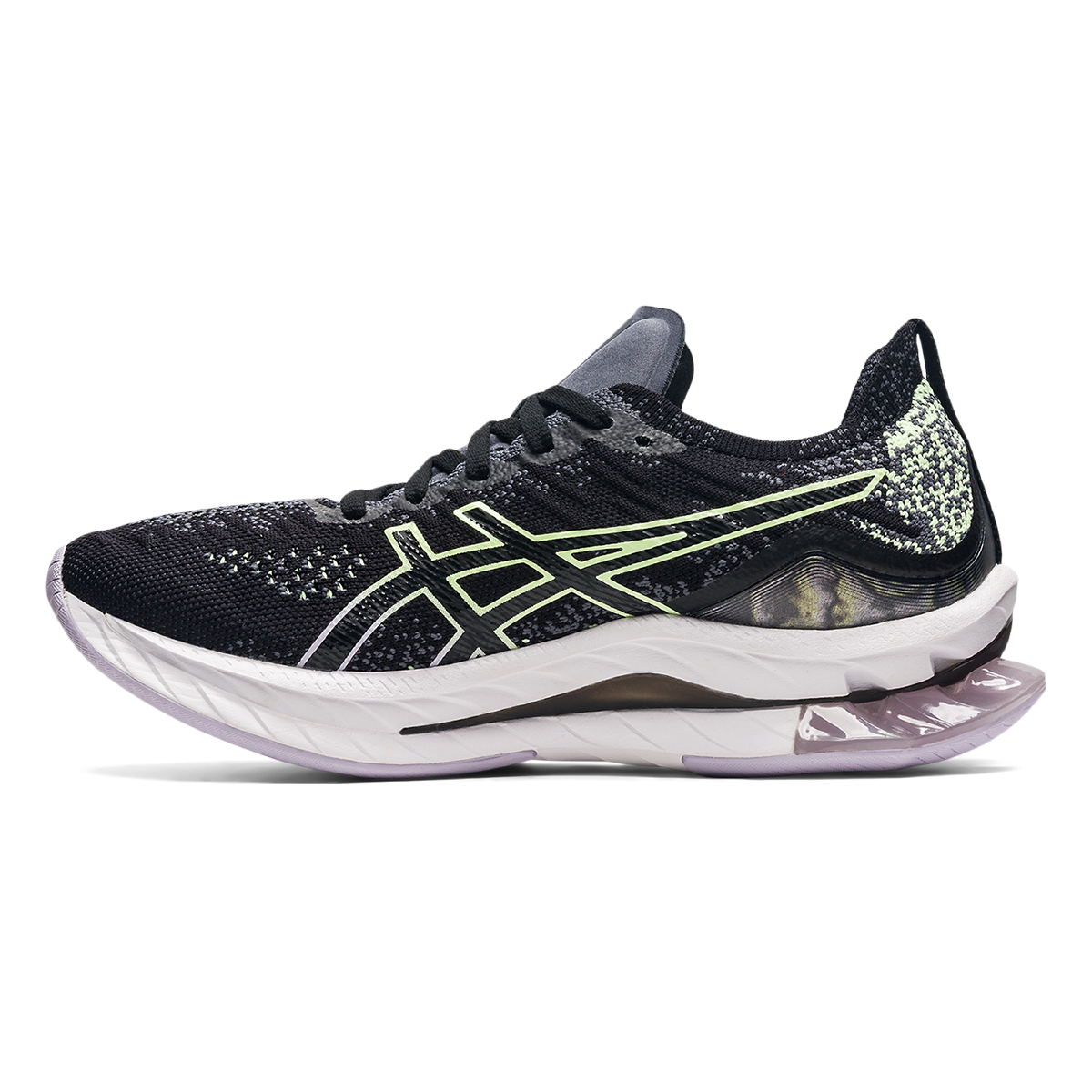 Asics Gel-Kinsei Blast — Black - Illuminate Yellow — Size B — Width 9.5 — Side View