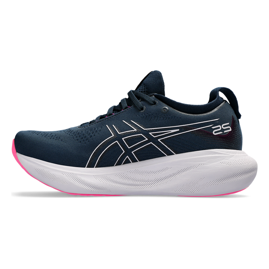 Asics Gel Nimbus 25 — French Blue - Lilac Hint — Size B — Width 11 — Side View