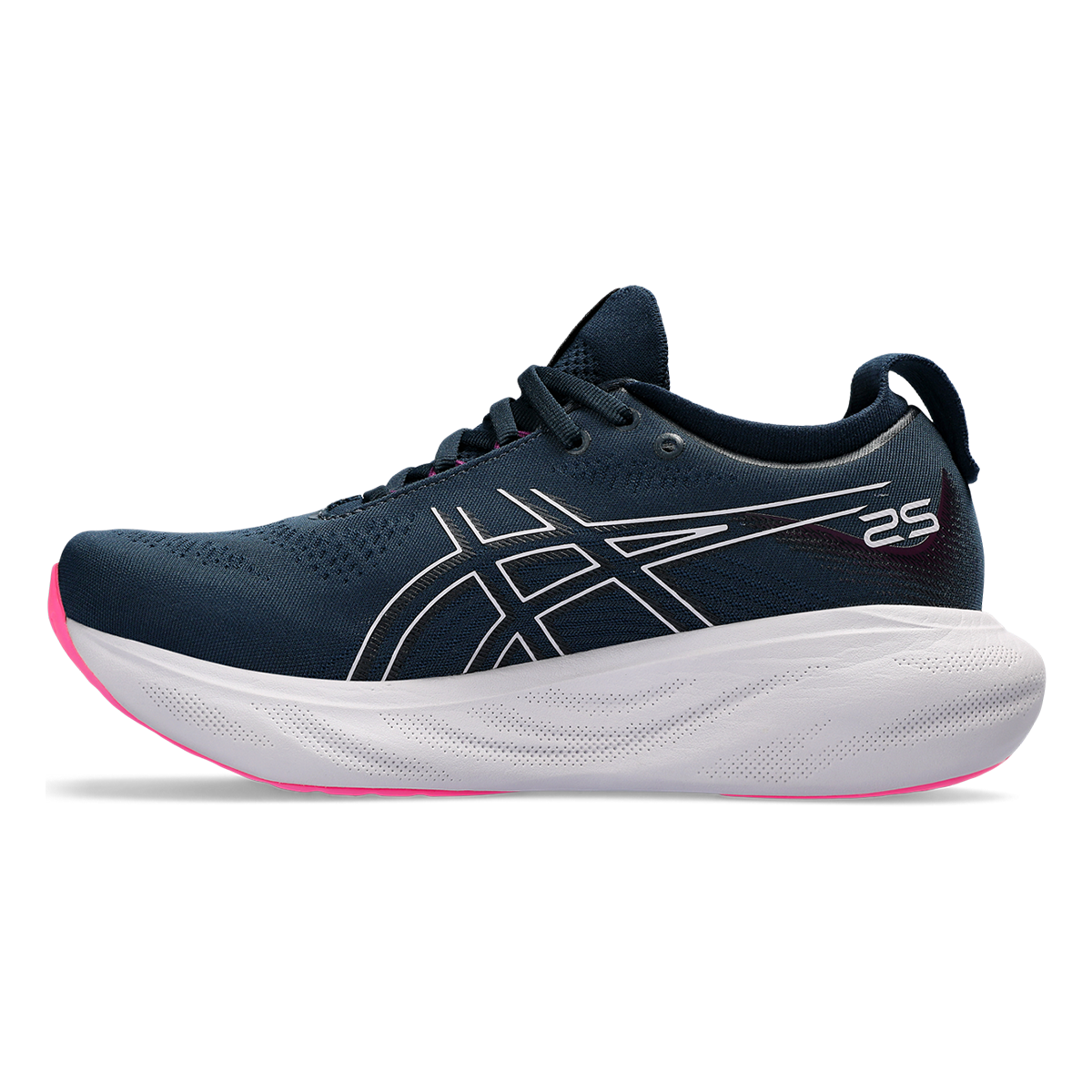 Asics Gel Nimbus 25 — French Blue - Lilac Hint — Size B — Width 11 — Side View