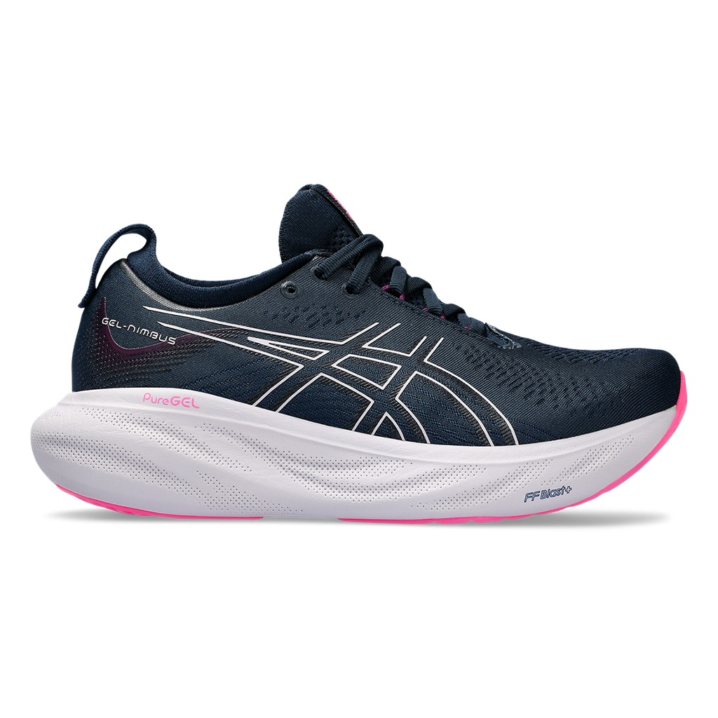 Asics Gel Nimbus 25 — French Blue - Lilac Hint — Size B — Width 11 — Front View