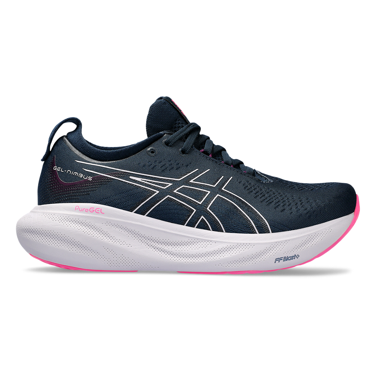 Asics Gel Nimbus 25 — French Blue - Lilac Hint — Size B — Width 11 — Front View