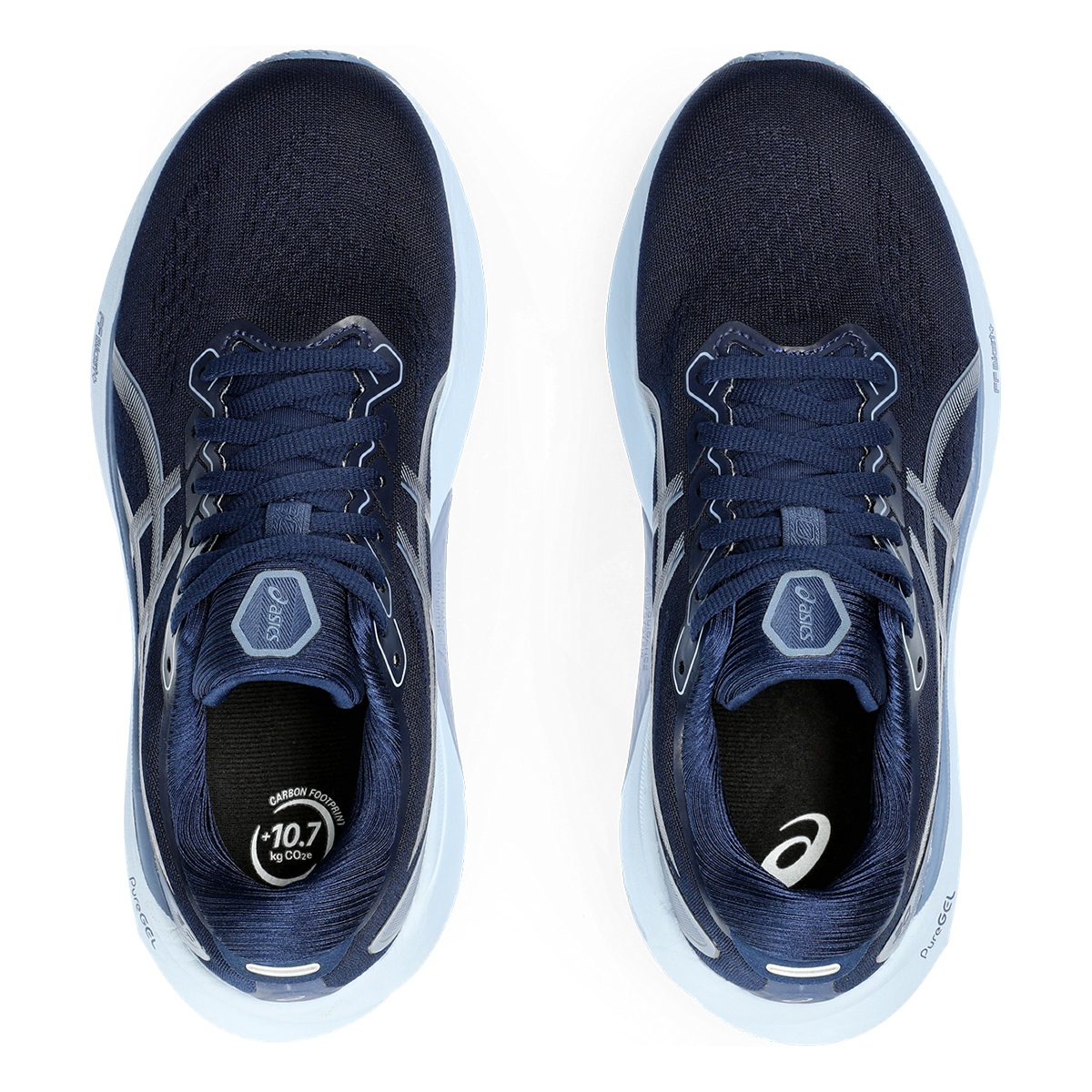 Asics Gel Kayano 30 — Blue Expanse - Light Navy — Size B — Width 10.5 — Back View