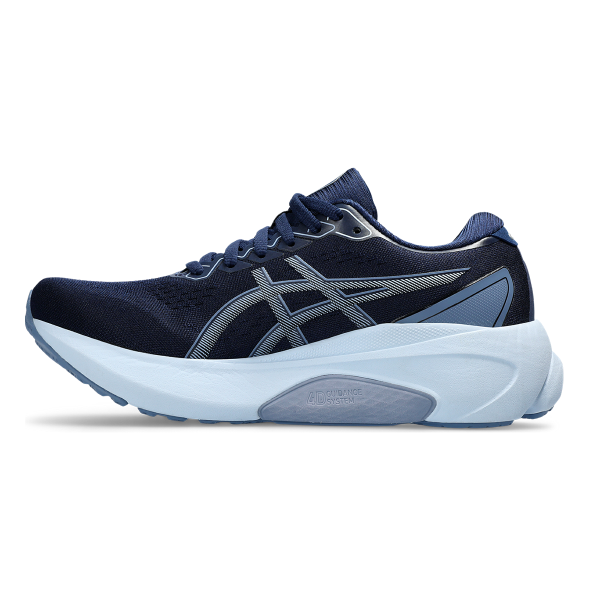 Asics Gel Kayano 30 — Blue Expanse - Light Navy — Size B — Width 10.5 — Side View