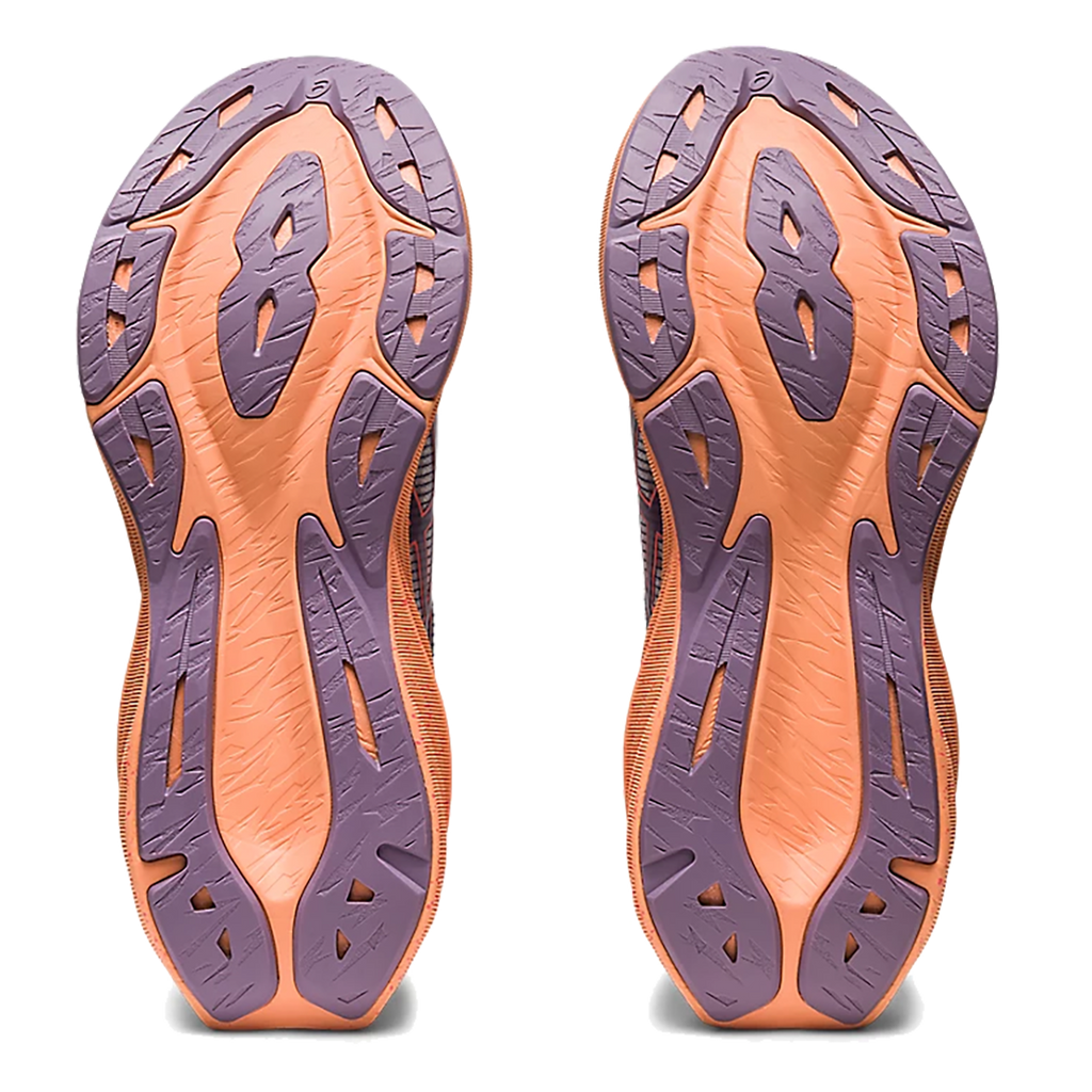 Asics Novablast 3 LE — Indigo Blue - Papaya — Size B — Width 11 — Top View