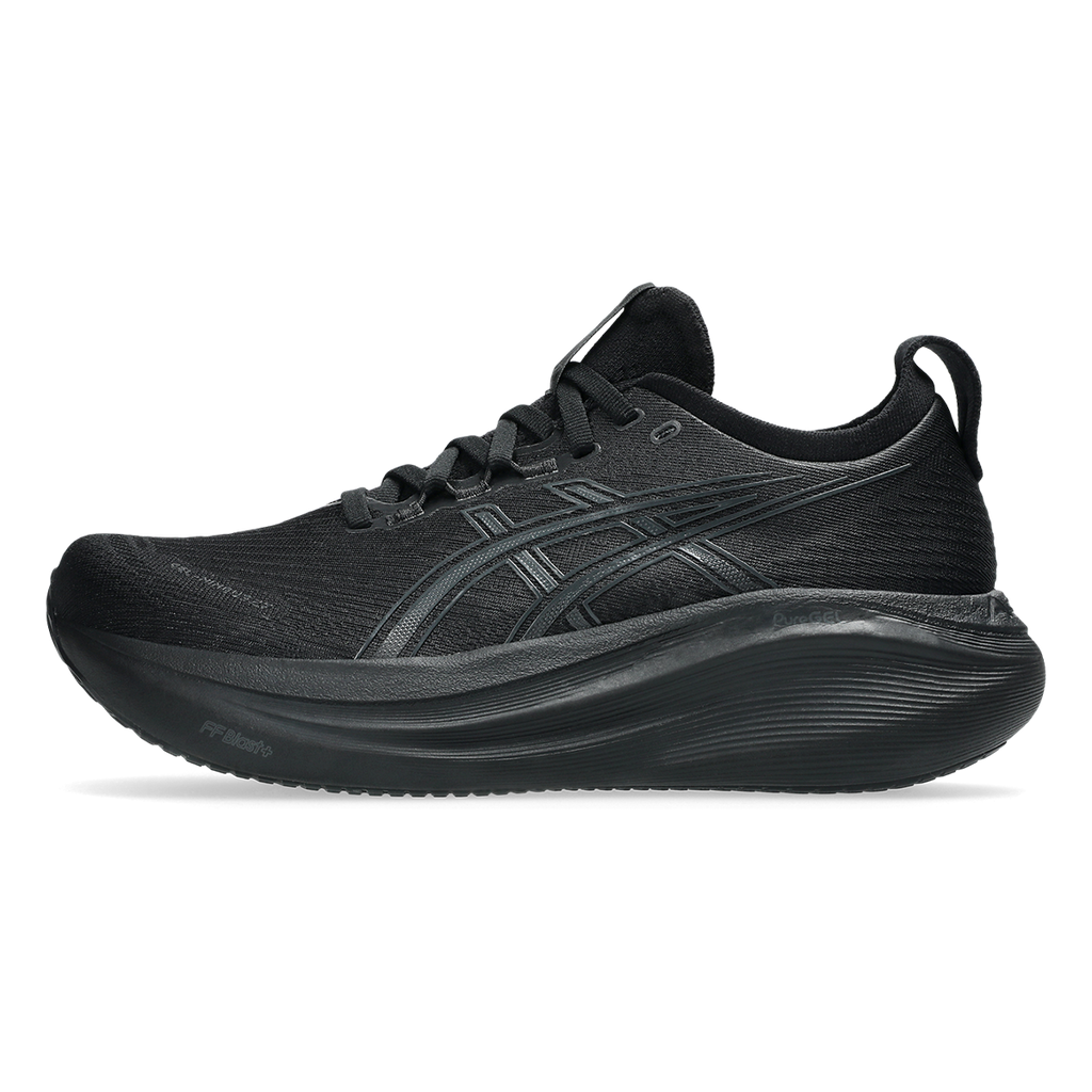 Asics Gel Nimbus 27 Black - Graphite Grey — Black - Graphite Grey — Size D — Width 6 — Side View