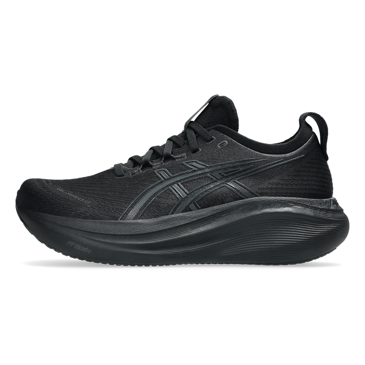 Asics Gel Nimbus 27 Black - Graphite Grey — Black - Graphite Grey — Size D — Width 6 — Side View