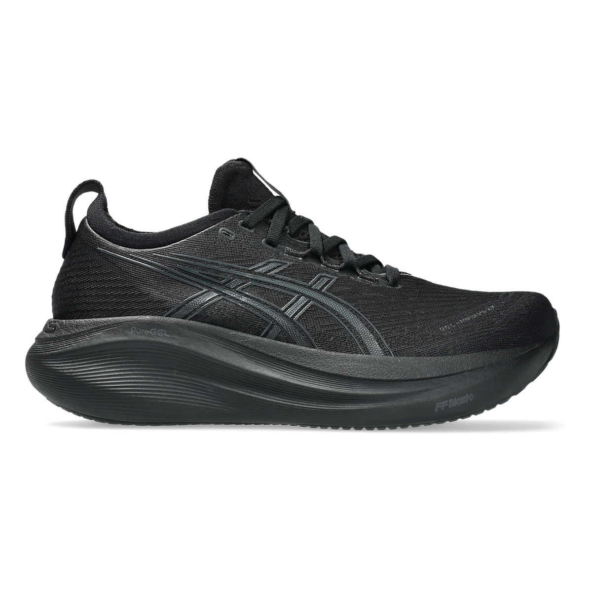 Asics Gel Nimbus 27 Black - Graphite Grey — Black - Graphite Grey — Size B — Width 5 — Front View