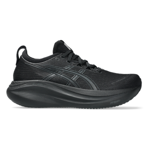 Asics Gel Nimbus 27 Black - Graphite Grey — Black - Graphite Grey — Size D — Width 6 — Front View