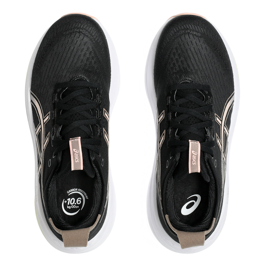 Asics Gel Nimbus 27 Black - Breeze — Black - Breeze — Size B — Width 5 — Back View