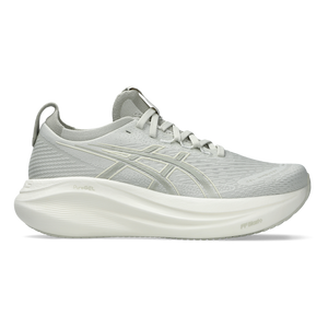 Asics Gel Nimbus 27 Lake Grey - White Sage — Lake Grey - White Sage — Size B — Width 5 — Front View
