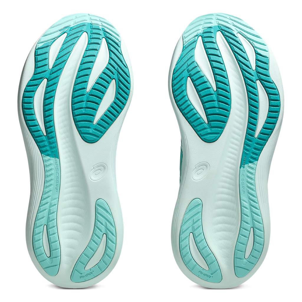 Asics Gel Nimbus 27 Wave Teal - Illuminate Mint — Wave Teal - Illuminate Mint — Size B — Width 5 — Top View