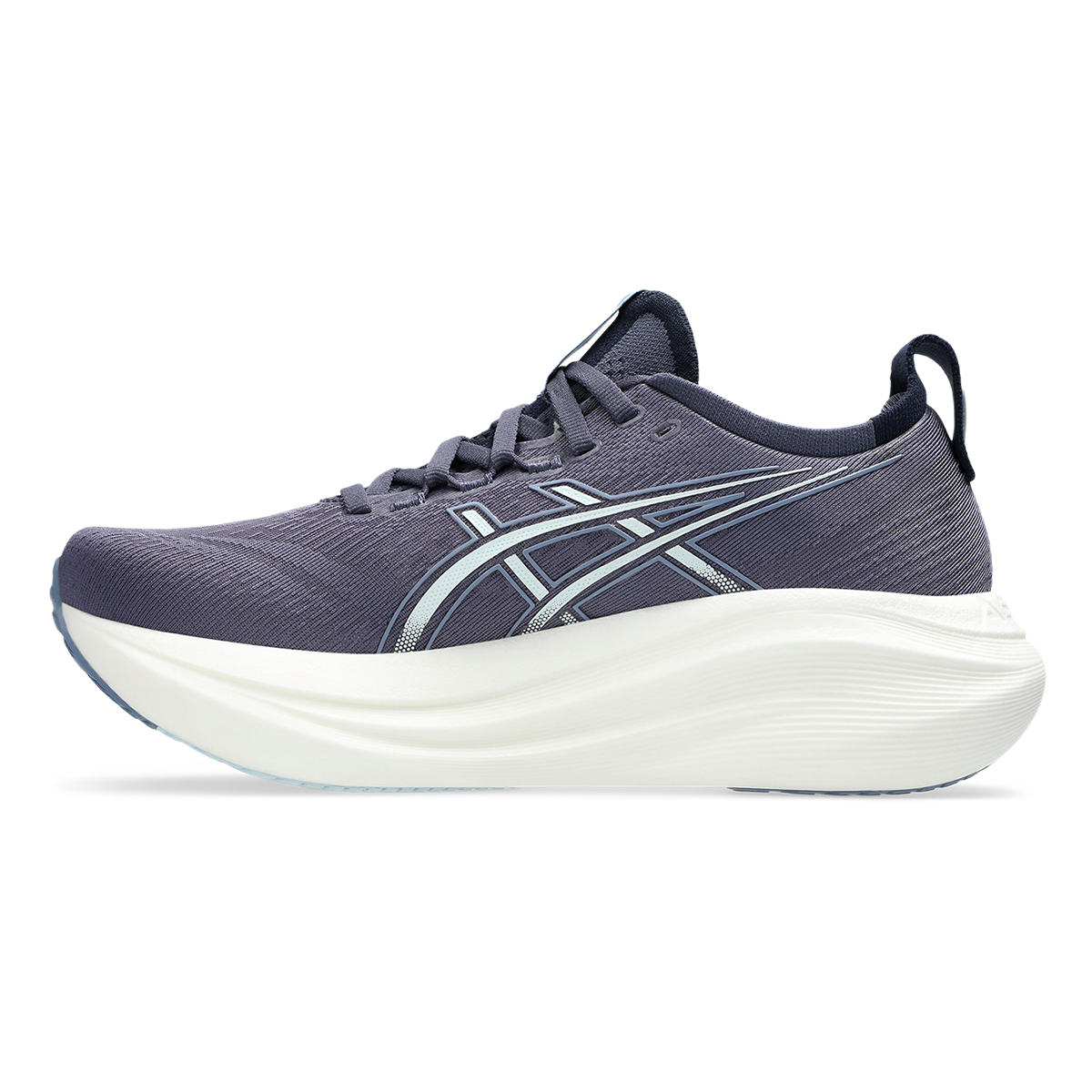 Asics Gel Nimbus 27 Indigo Fog - Cool Grey — Indigo Fog - Cool Grey — Size B — Width 5 — Side View