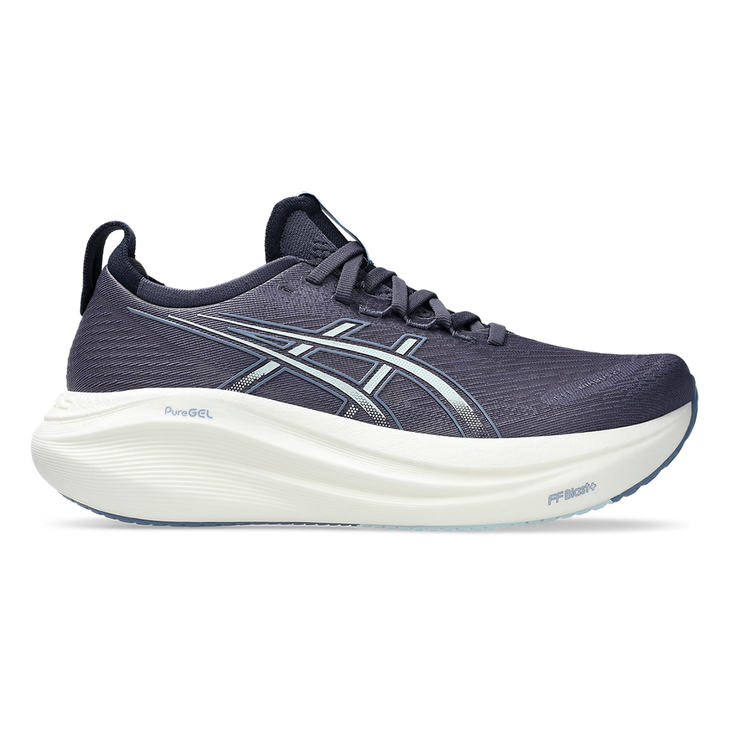 Asics Gel Nimbus 27 Indigo Fog - Cool Grey — Indigo Fog - Cool Grey — Size B — Width 5 — Front View