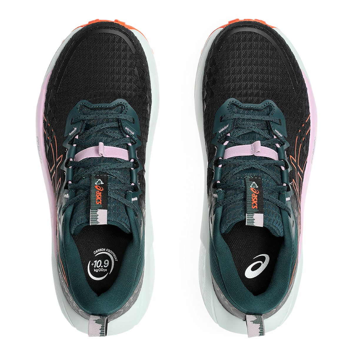 Asics Gel Trabuco 13 — Black - Nova Orange — Size B — Width 8.5 — Back View