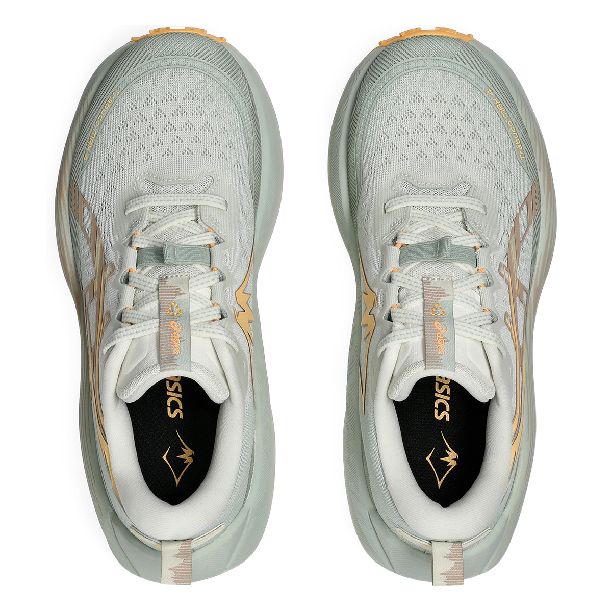 Asics Trabuco Max 4 — Cream - Dusty Steppe — Size B — Width 8.5 — Back View