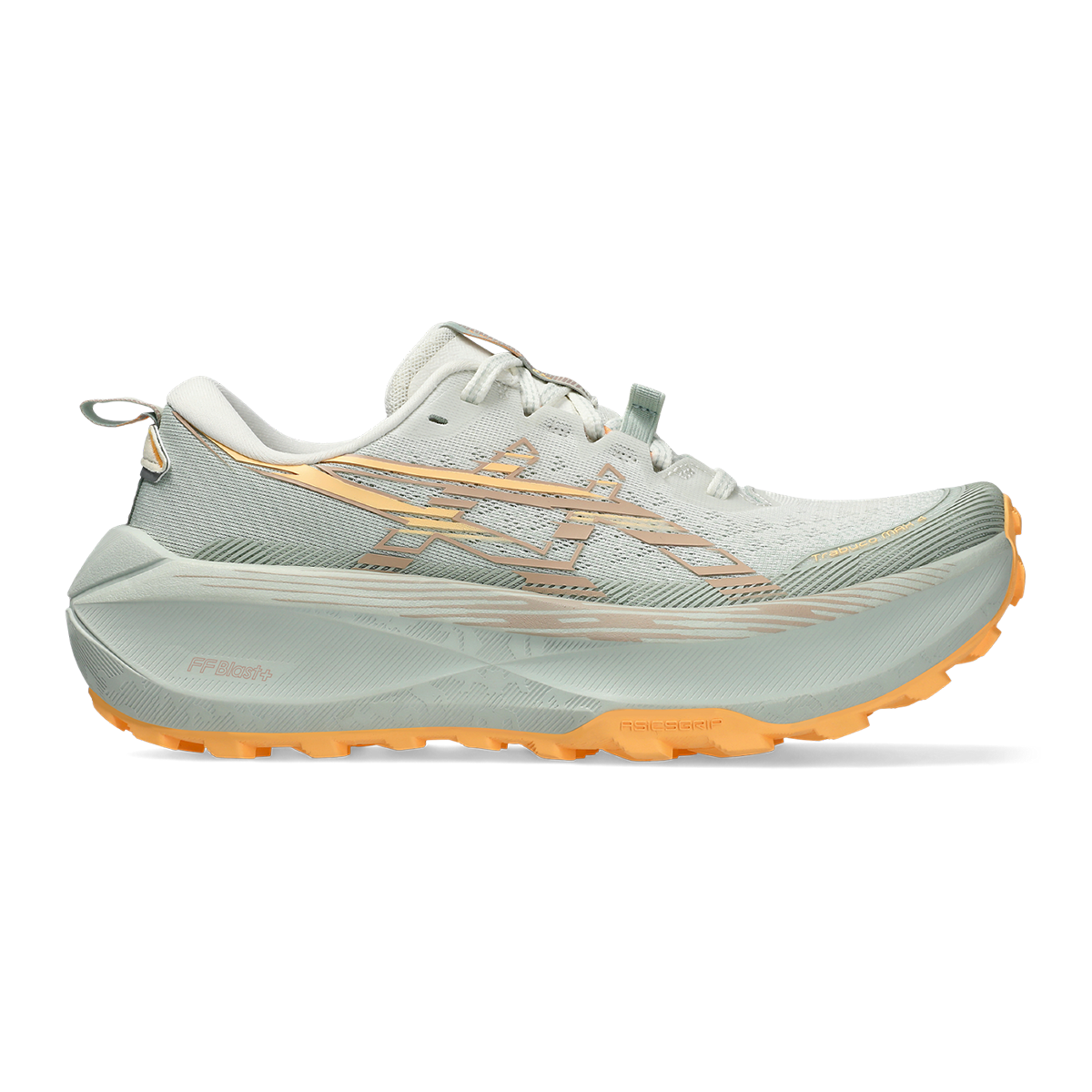 Asics Trabuco Max 4 — Cream - Dusty Steppe — Size B — Width 8.5 — Front View
