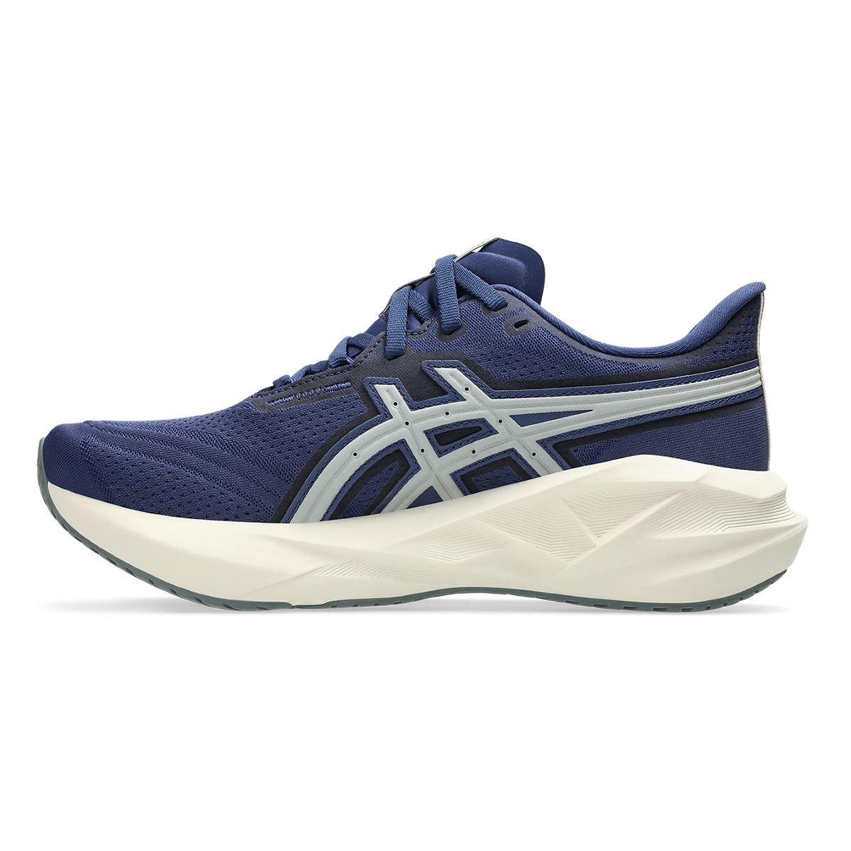 Asics Novablast 5 ATC — Indigo Blue - Seal Grey — Size B — Width 10 — Side View