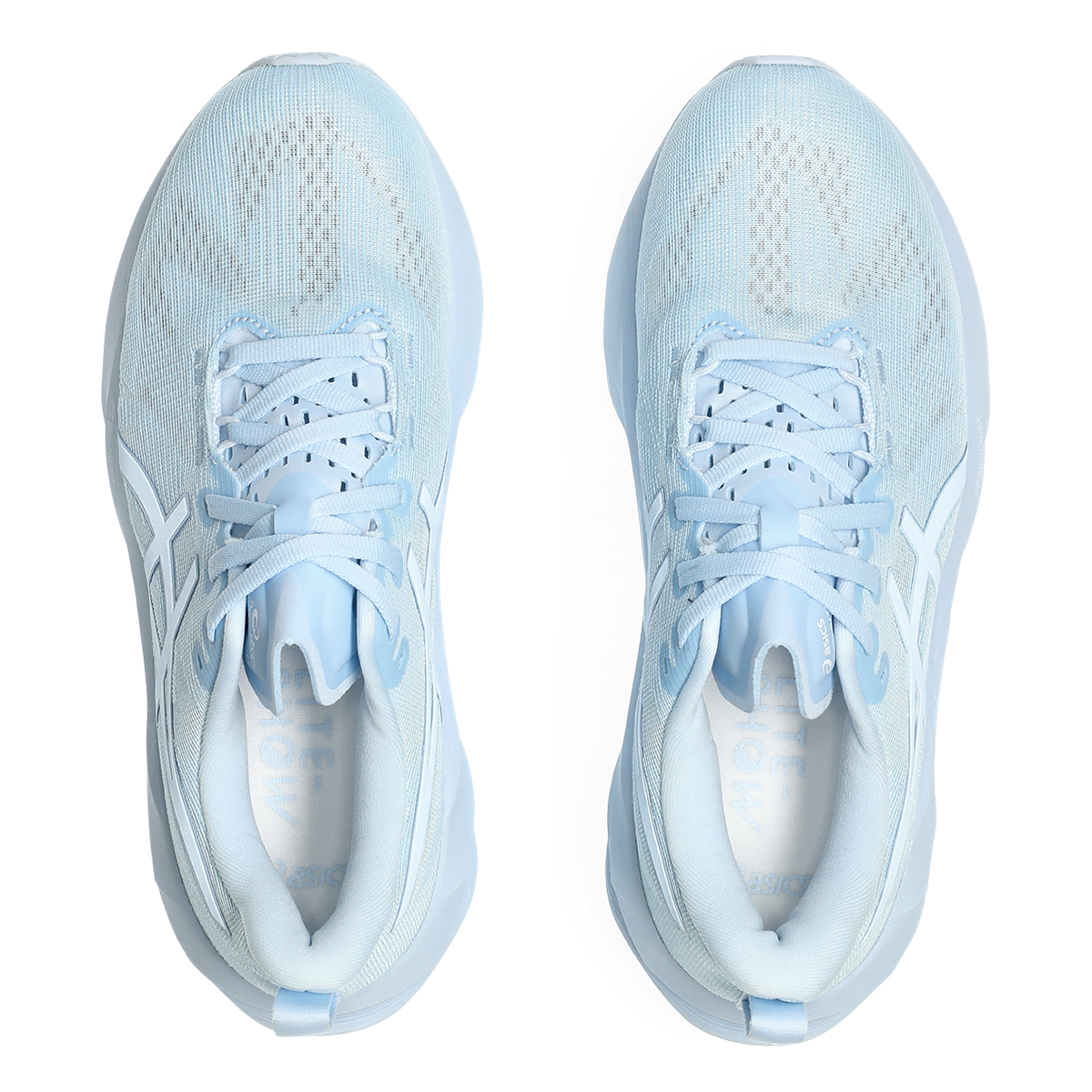 Asics Novablast 5 Lite-Show — Lite-Show - Light Blue — Size B — Width 10 — Back View