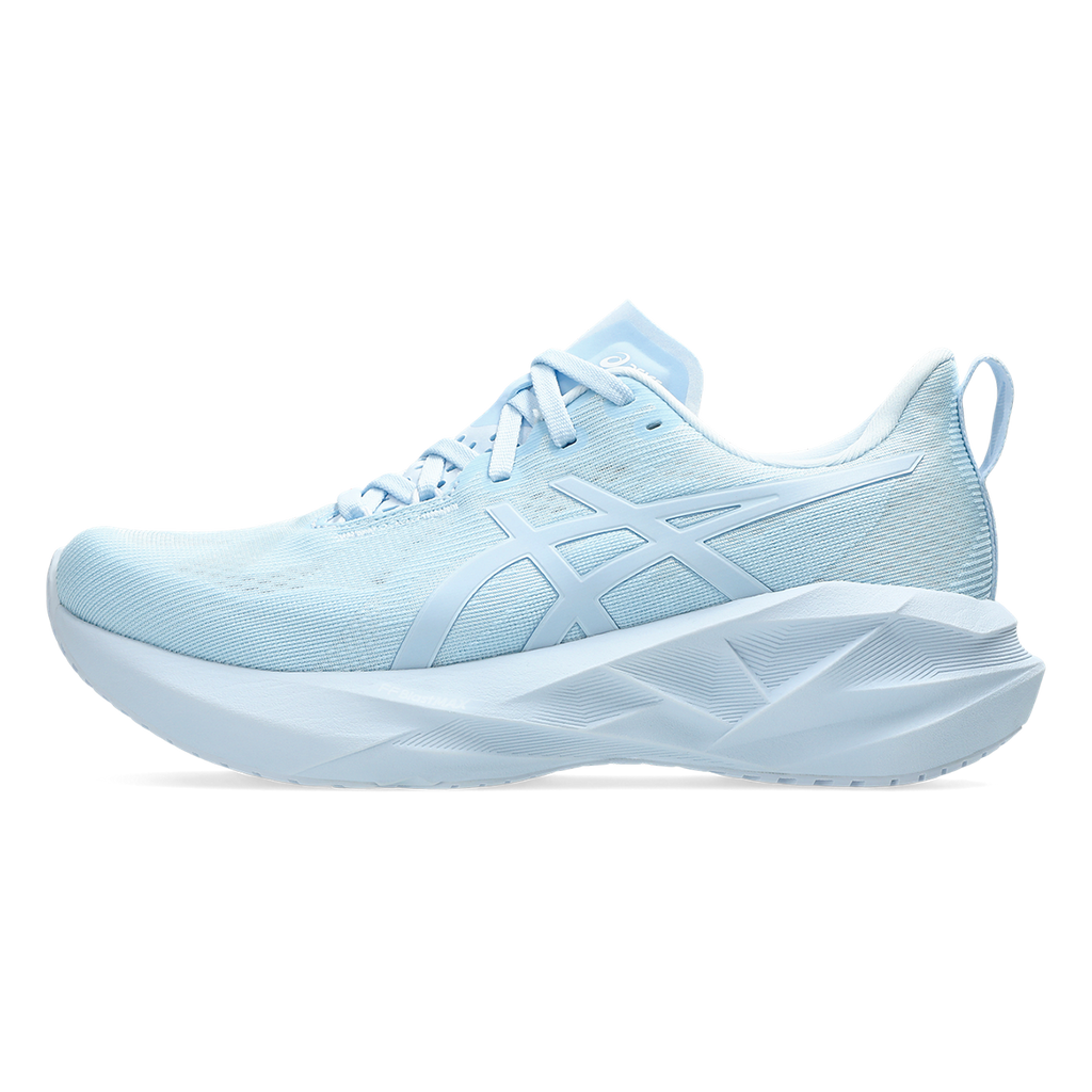 Asics Novablast 5 Lite-Show — Lite-Show - Light Blue — Size B — Width 10 — Side View