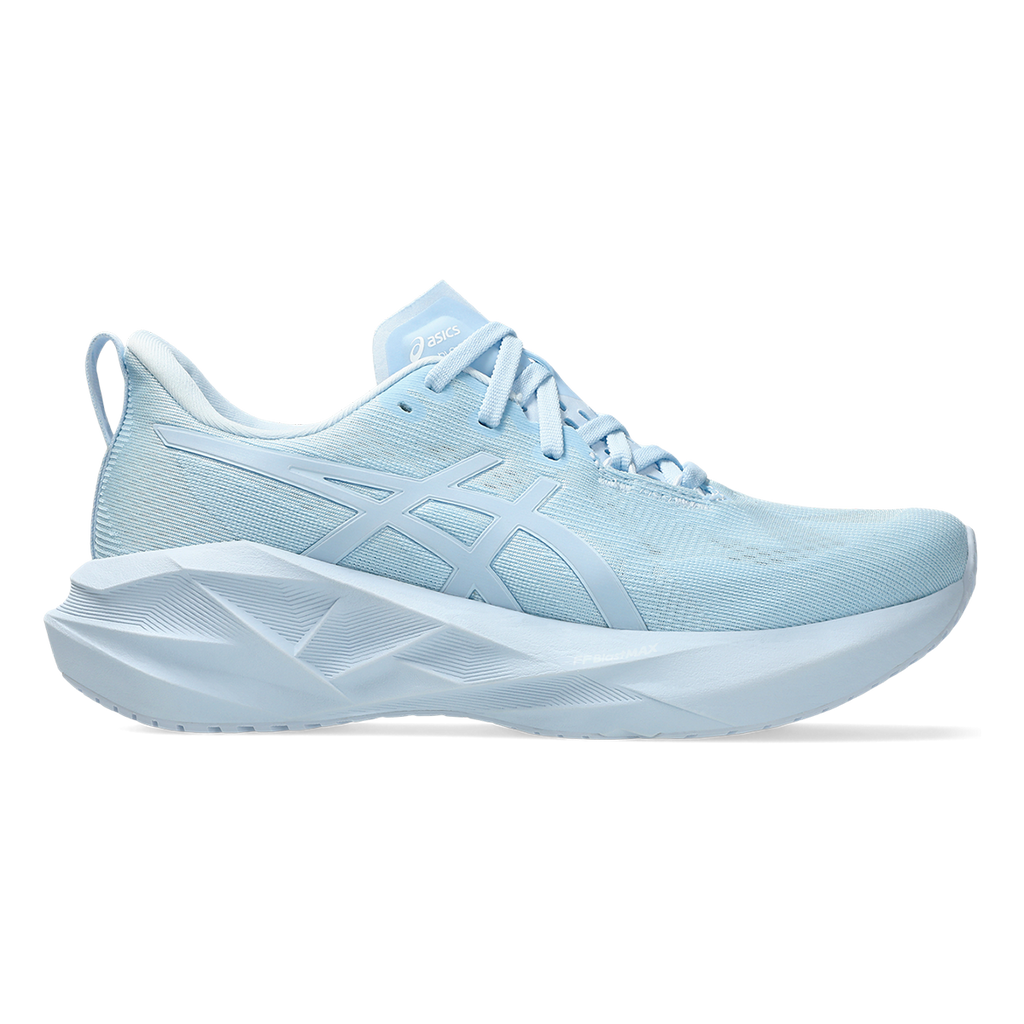 Asics Novablast 5 Lite-Show — Lite-Show - Light Blue — Size B — Width 10 — Front View