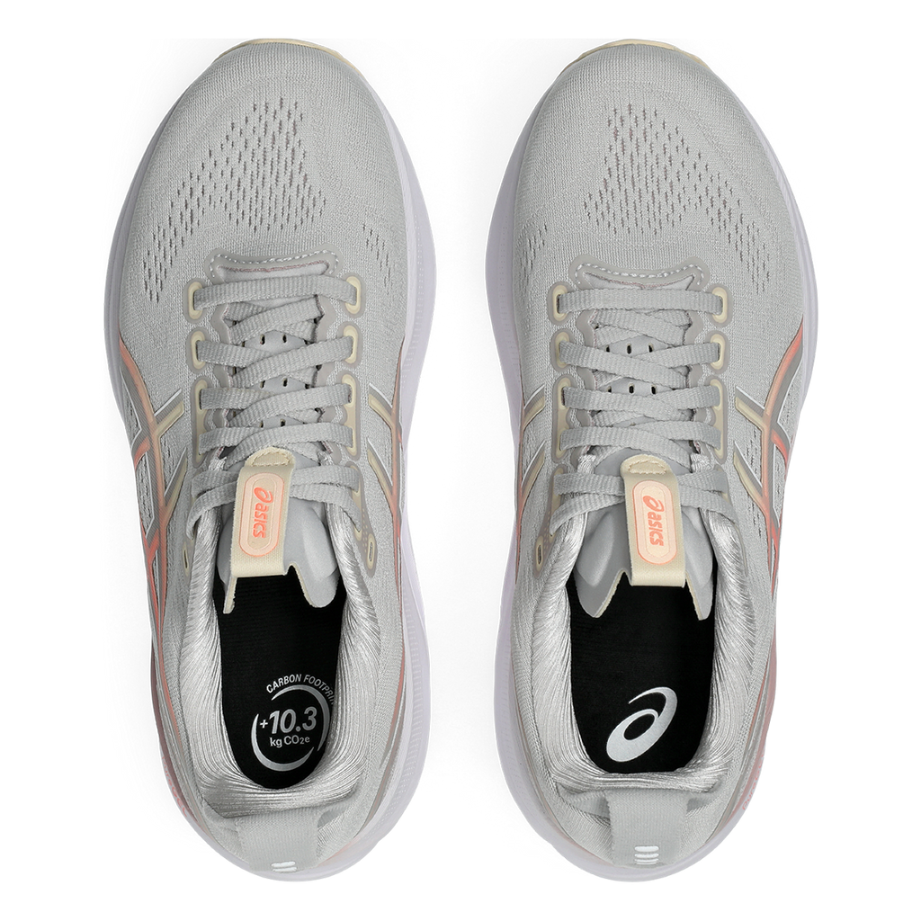 Asics Gel Kayano 32 — Cloud Grey - Seashell — Size B — Width 5 — Back View