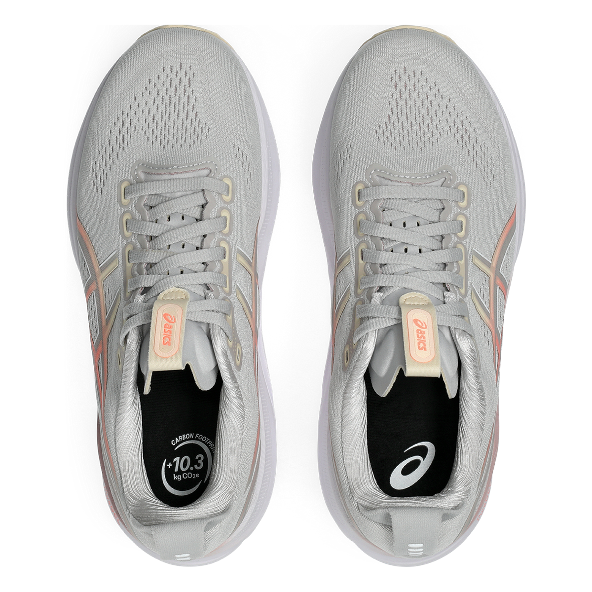 Asics Gel Kayano 32 — Cloud Grey - Seashell — Size B — Width 5 — Back View