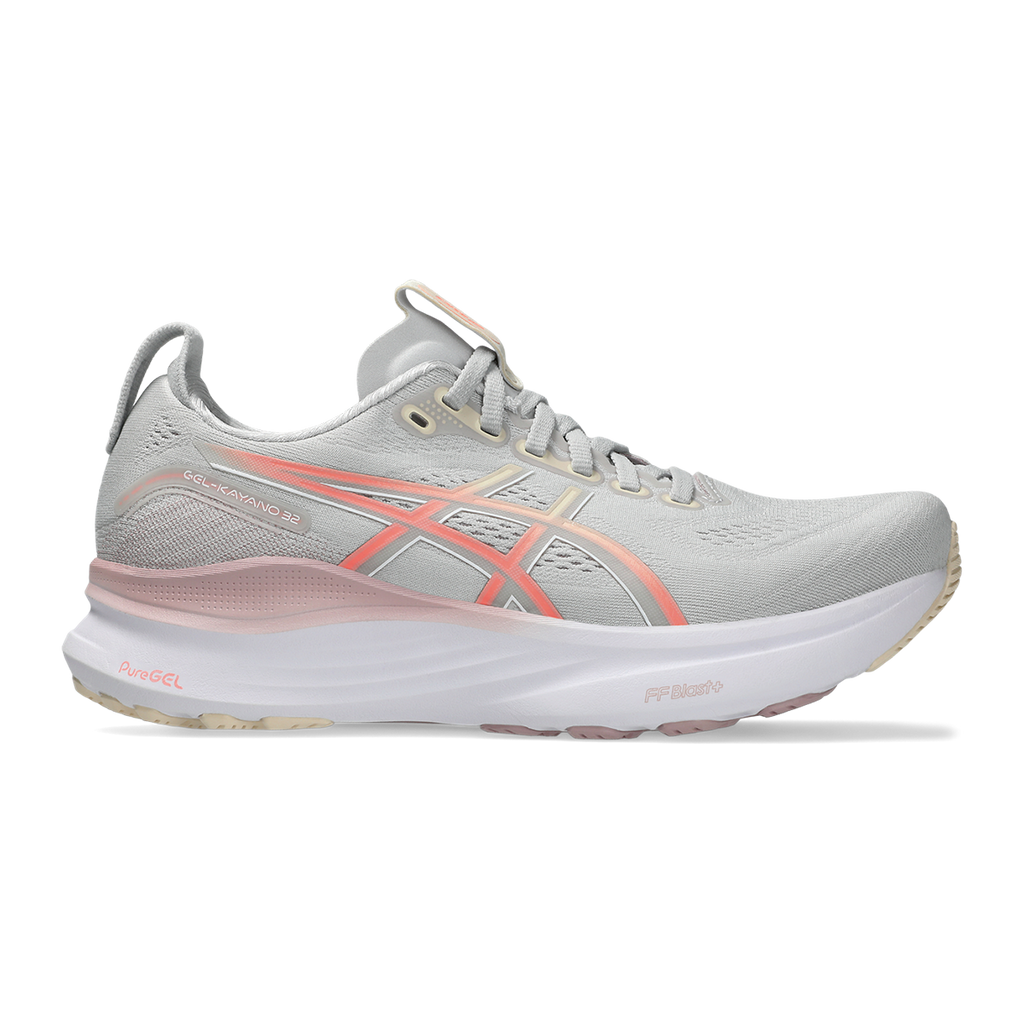 Asics Gel Kayano 32 — Cloud Grey - Seashell — Size B — Width 5 — Front View