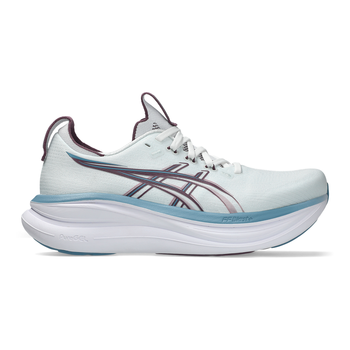 Asics Gel Nimbus 28 — Sky - Digital Sakura — Size B — Width 5 — Detail View