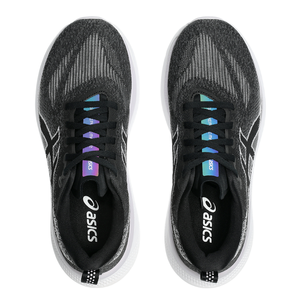 Asics Glideride Max 2 — Black - Lilac Hint — Size D — Width 8 — Back View