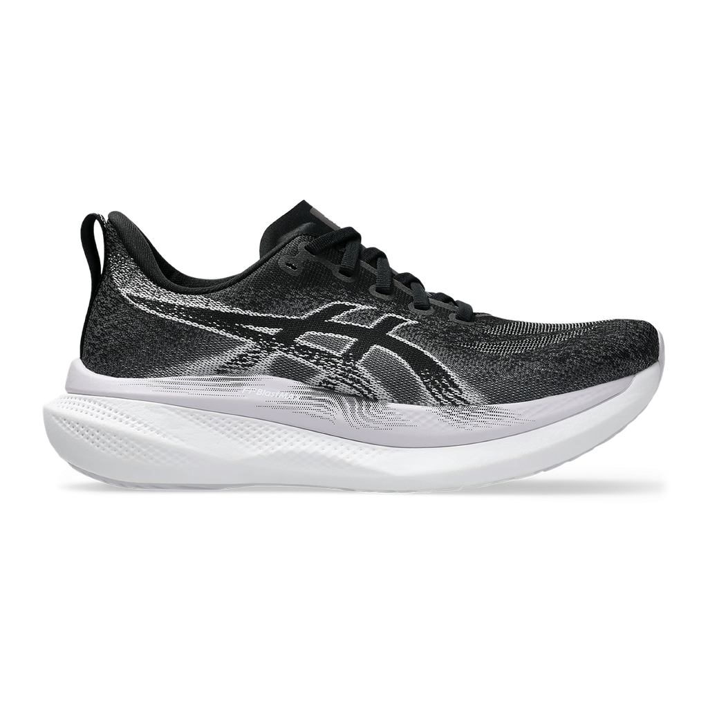 Asics Glideride Max 2 — Black - Lilac Hint — Size D — Width 8 — Front View