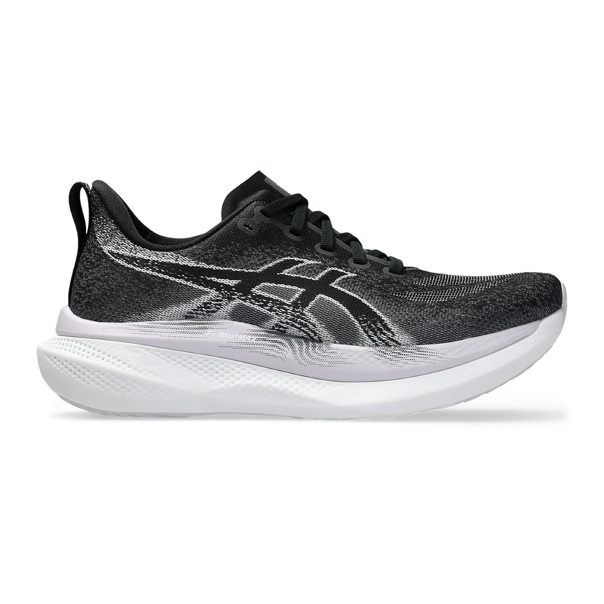 Asics Glideride Max 2 — Black - Lilac Hint — Size D — Width 8 — Front View